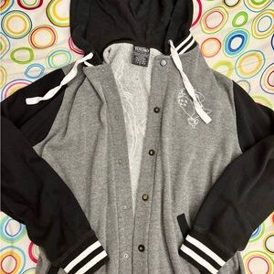 Bioworld Studio Ghibli Gray Black My Neighbor Totoro Varsity Hot Topic Jacket